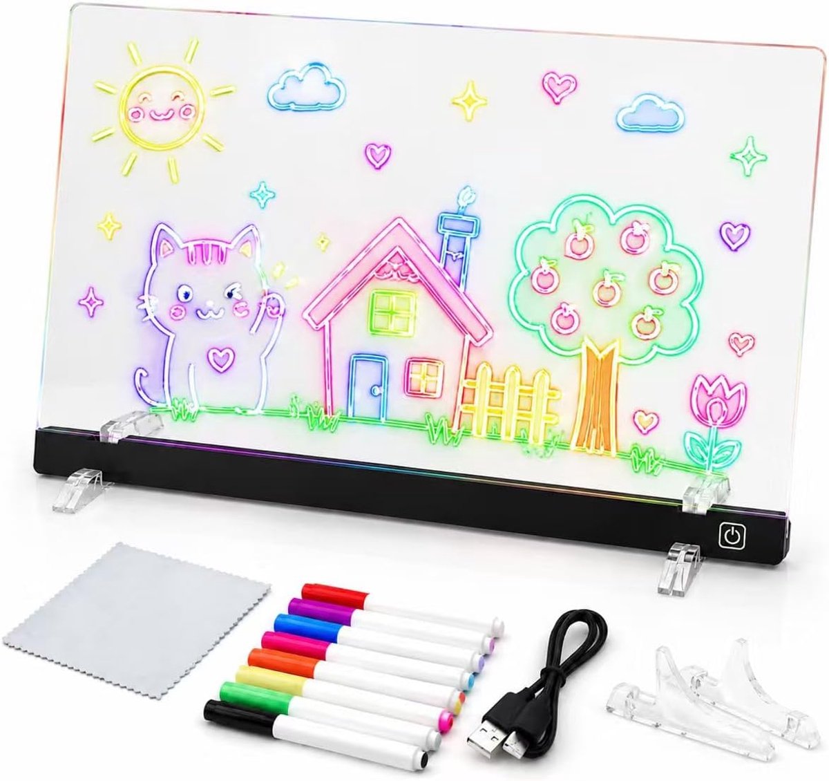 Acryl Bord 30x20cm – 7 lichtende kleuren