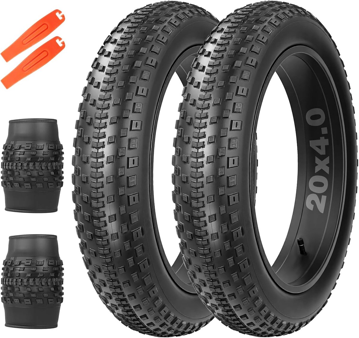 20x4.0 Vouwband voor Fatbike (98-406) – Grof Profiel, 40 PSI, All-Terrain Grip voor E-Bike/MTB/Sneeuw – Eenvoudig Op te Bergen