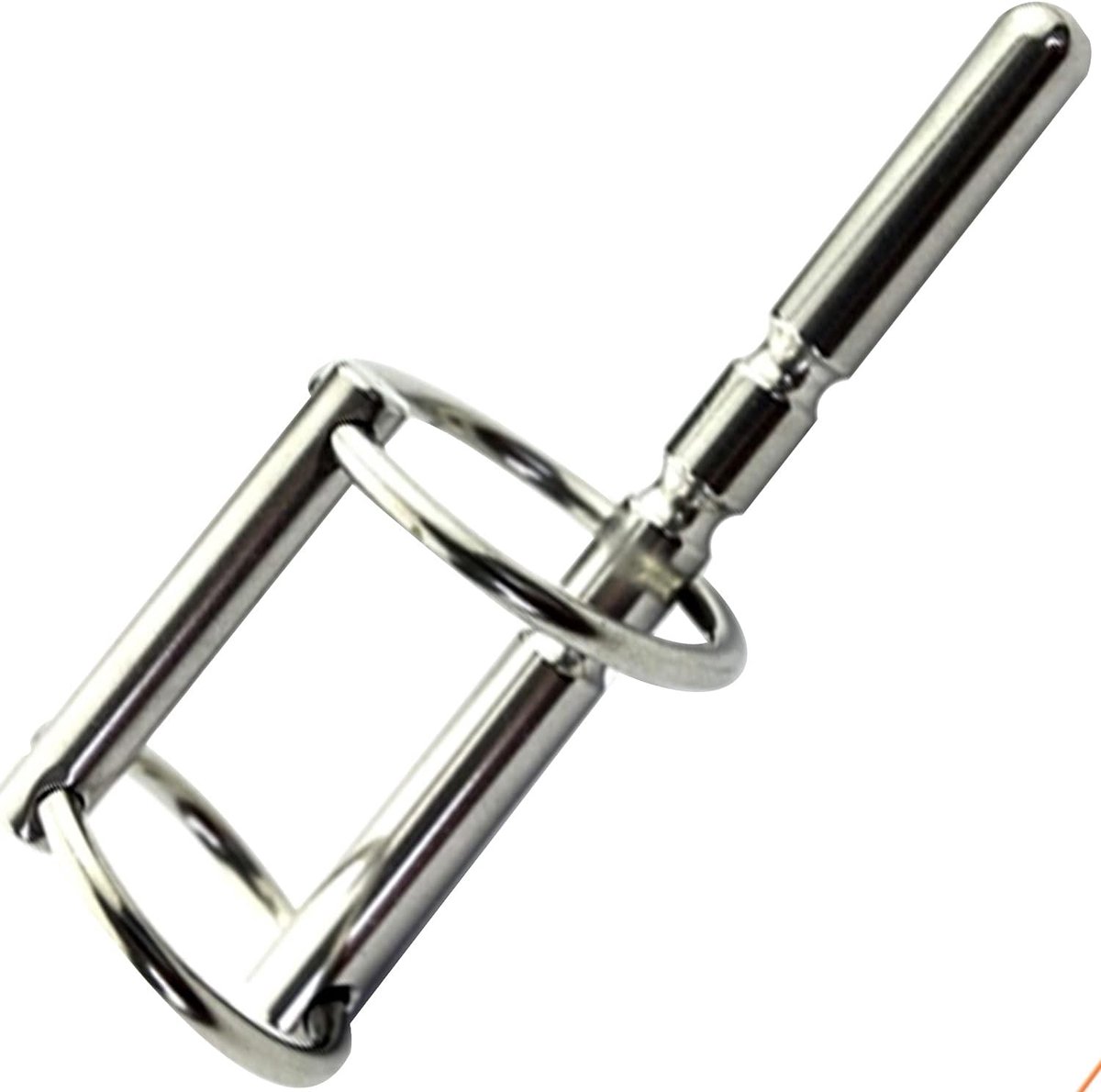 Penis-plug van edelstaal – Urethra-dilatator 9cm met 2 veiligheidsringen Sounding-katheter voor mannen Ø 0,8cm Extreme hardheid & krachtige stretch 52g medisch staal N16-59