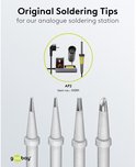 Originele soldeerpunten voor soldeerstation AP2, zilverkleurig, met afbeelding van het soldeerstation.
