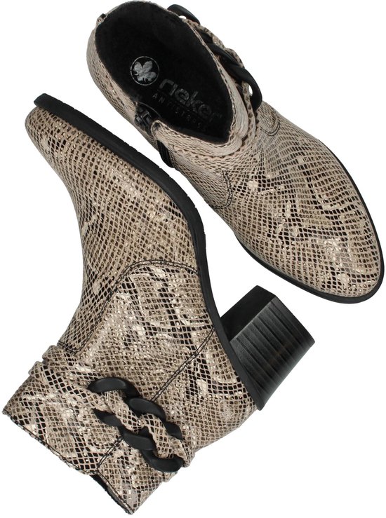 Rieker Enkellaarsjes - Dames - Beige - Maat:37
