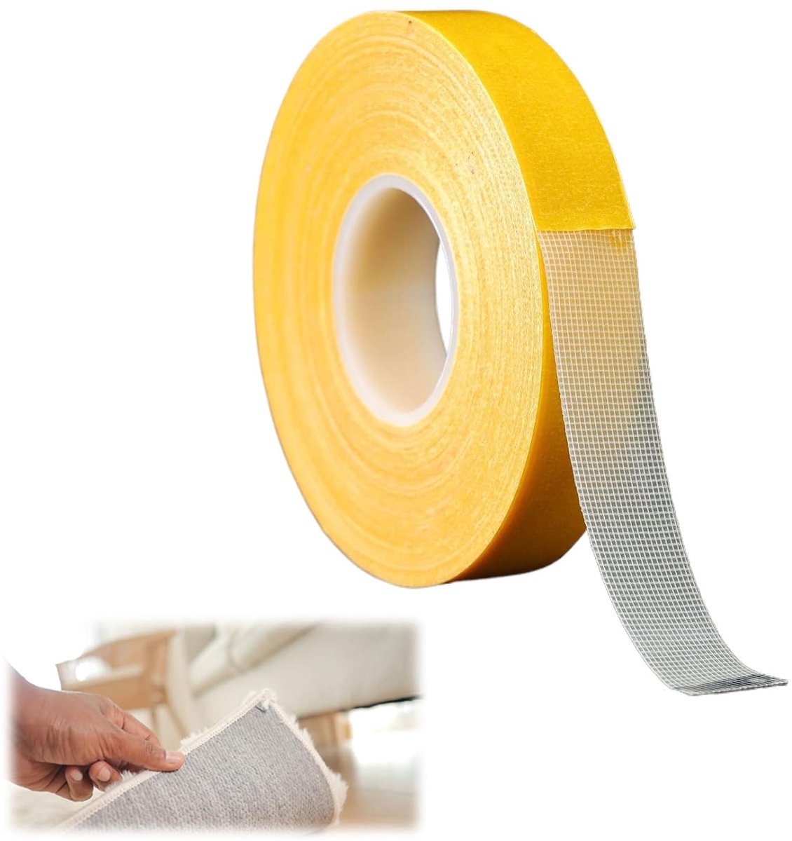 Dailygoods- Tapijt Tape Extra Sterk - Dubbelzijdig Tape - Nano Tape - Antislip Tape - Zelfklevend - 20 m x 3 cm - Schadevrije Verwijdering - Dubbelzijdige Tape