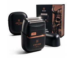 Foil Shaver 4 Bladen - Scheerapparaat Mannen - Head Shaver - Elektrische Shaver - Hoofd Kaal - Opbergcase - Viking Mini - Brothers in Style®