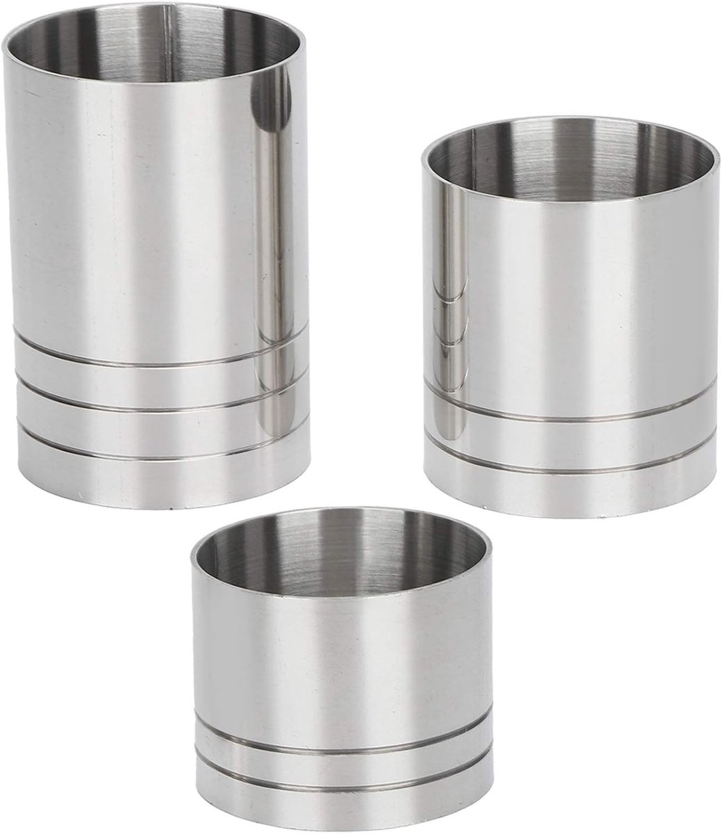 Maatbeker Cocktail Jigger Set - 25/35/50 ml - Roestvrij Staal - Barman Tool - Compact - Lichtgewicht 123 g