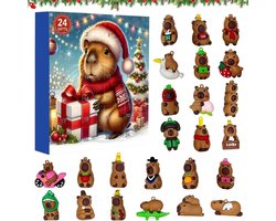 Namajunas - Capybara Adventskalender - cadeau - sinterklaas - capibara adventskalender - 24 capibara figuurtje - capibara spullen - mystery box - speelgoed - Verrassingen - adventskalender kinderen - verrassingscadeau