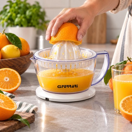 G3 Ferrari Citrus G20033 - Citruspers 40W - 500 ml Kan - 2 Cones Groot & Klein - Automatische Rotatie met Dubbele Draairichting - Met Deksel van Merkloos — afbeelding 2