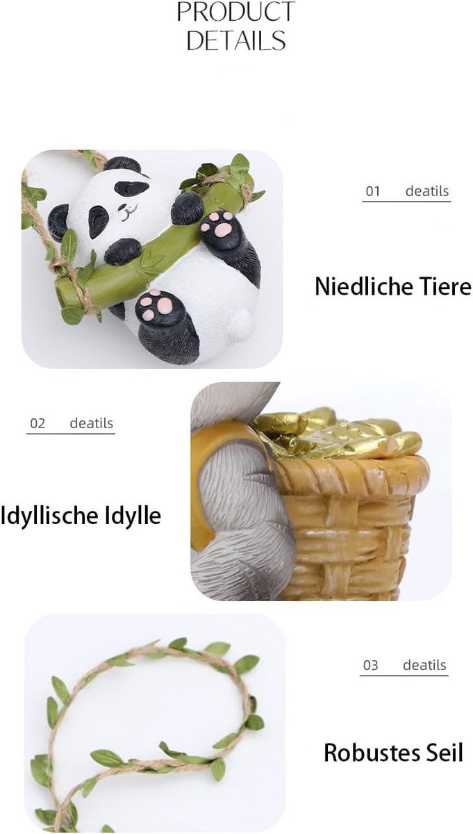 Tuinkittenhanger, decoratie voor tuin, terras en balkon, cartoon-dieren, schommelhanger, tuindecoratie, creatieve - ShopVlot