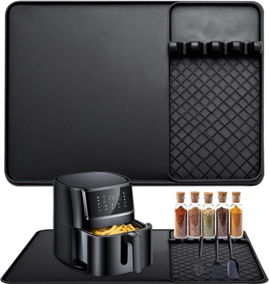 Airfryer mat 48 x 30 cm - silicone - hittebestendig - beschermt uw aanrecht - ShopVlot