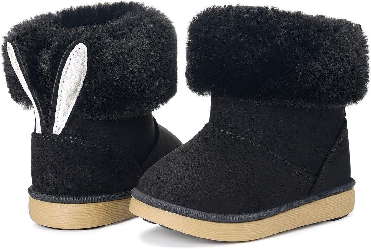 Winter sneeuwlaarzen meisjes - comfortabel - zwart - warm en antislip - ShopVlot