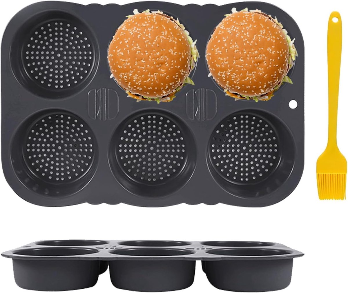 Siliconen broodpan met olieborstel - anti-aanbak - voor zuurdesem en muffins - veilig en duurzaam - ShopVlot