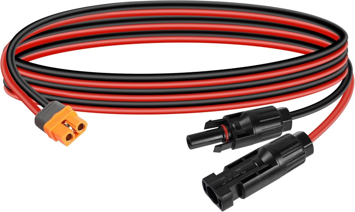 YACSEJAO Solar to XT60i Charging Cable 12AWG 1.5M Solar Plug to XT60 Socket Solar Connector to XT60i-F Solar Panel - ShopVlot