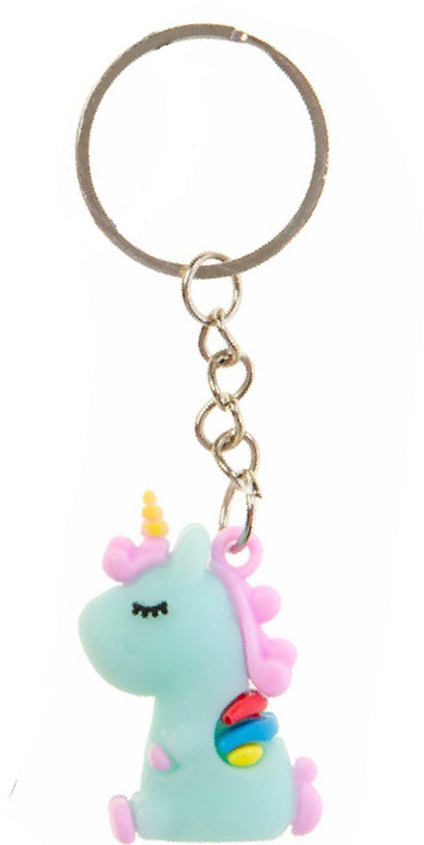 3D Eenhoorn Sleutelhanger - Unicorn Cadeau Meisjes Kinderen - Mint