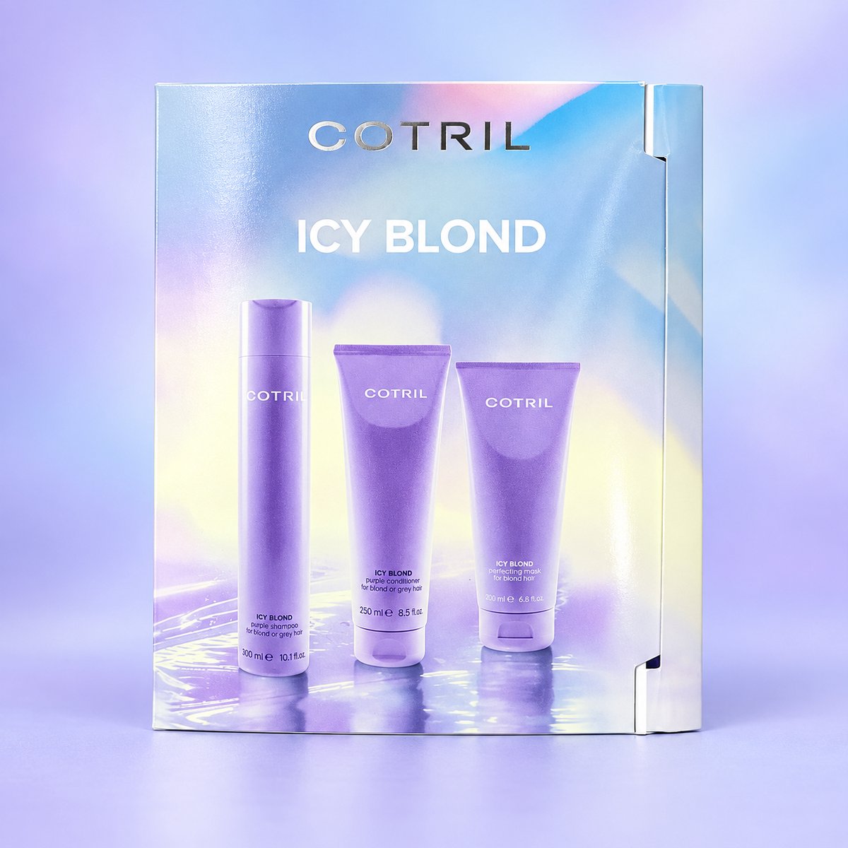 Cotril - Icy Blond - Purple Shampo & Conditioner & Deep Reinforcing Mask for Blond Hair - 3x15 ml