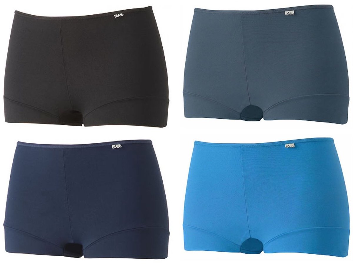 Avet Dames Shorts 4-pack - Happy blue - Microfiber (Polyamide)