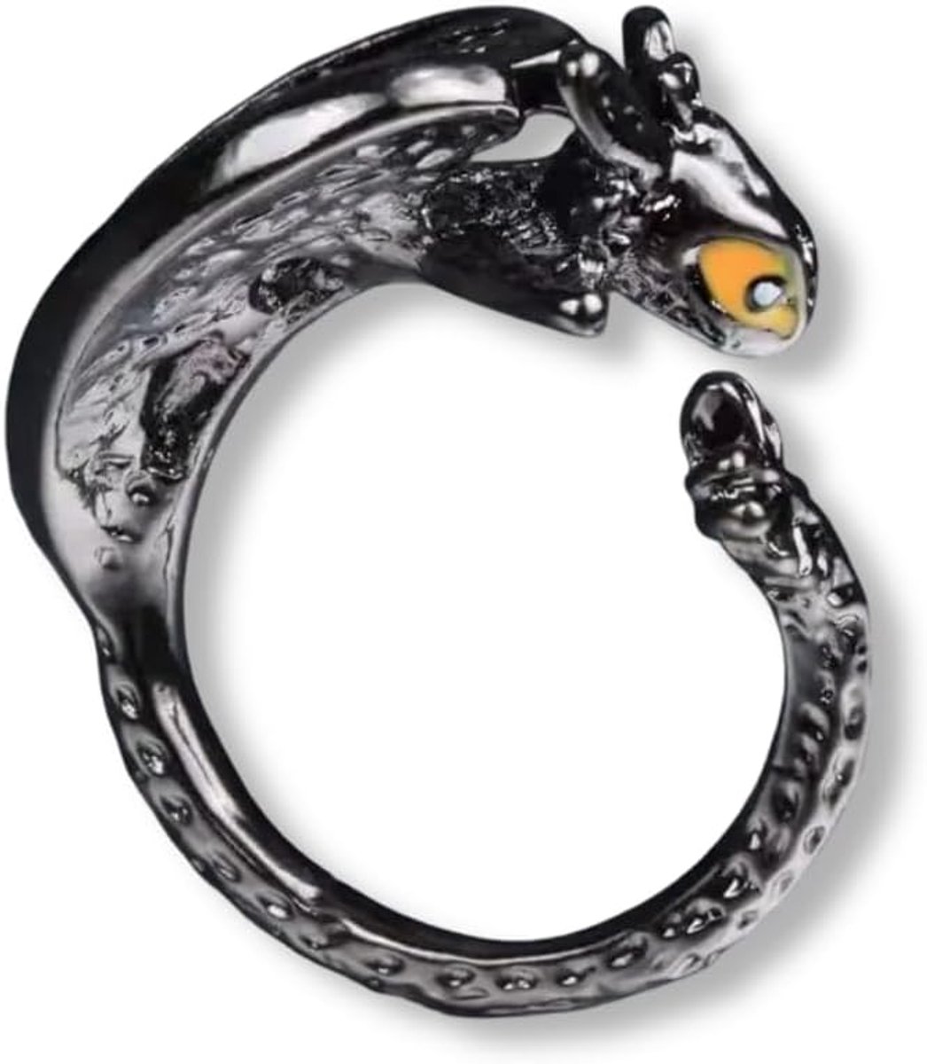 Ringen – fantasy-design van zaak, zwarte ogen of zilveren blauwe ogen, geïnspireerd op legendarische wezens