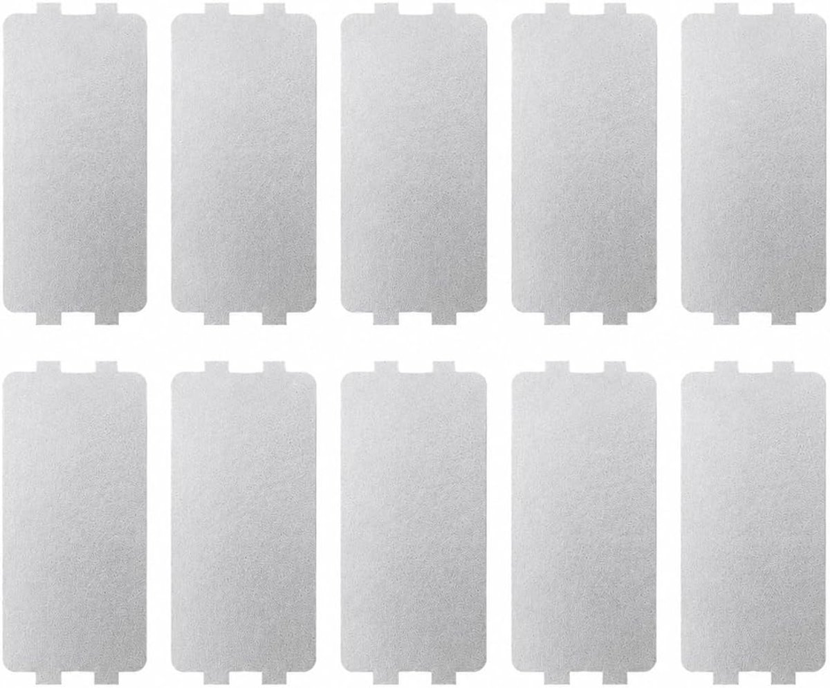 Glimmerfolie voor magnetron, universeel, 10 stuks, 65 x 115 mm, mica-magnetronplaten, bescherming en hoogwaardige reserveonderdelen voor magnetron, geschikt voor magnetron en oven