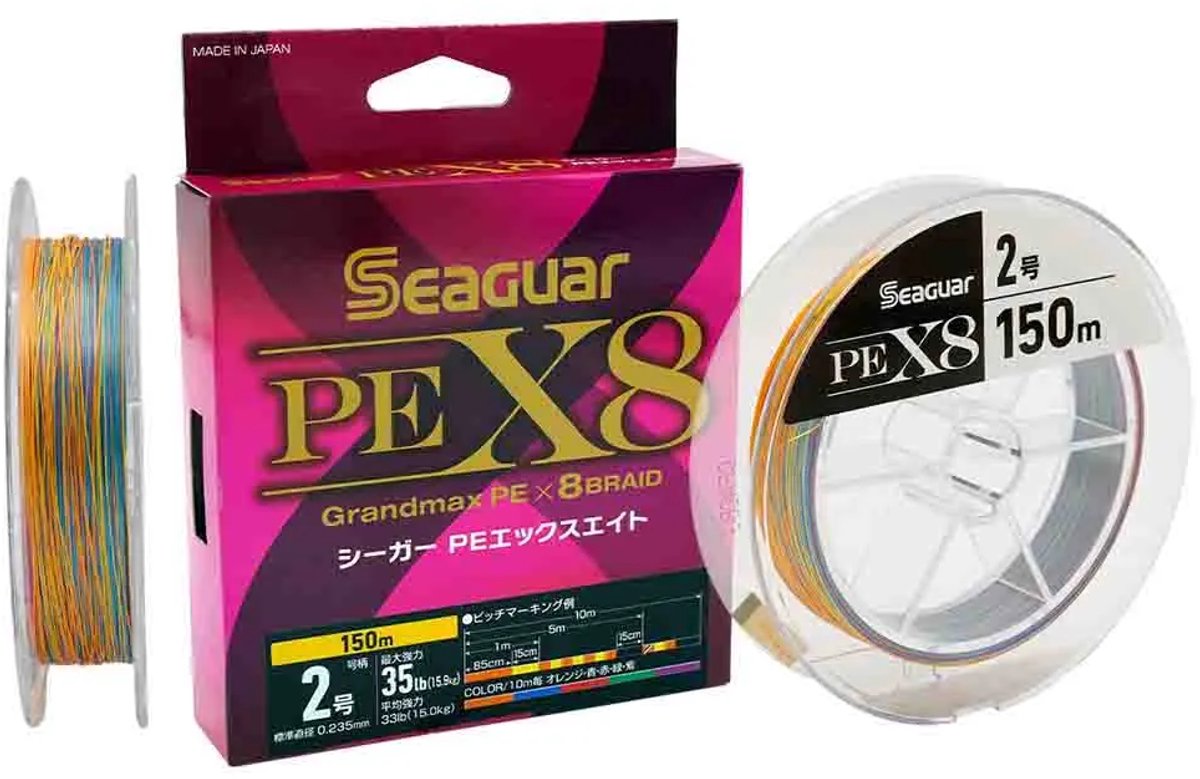 Seaguar X8 Gevlochten Vislijn 150 M Transparant 0.148 mm
