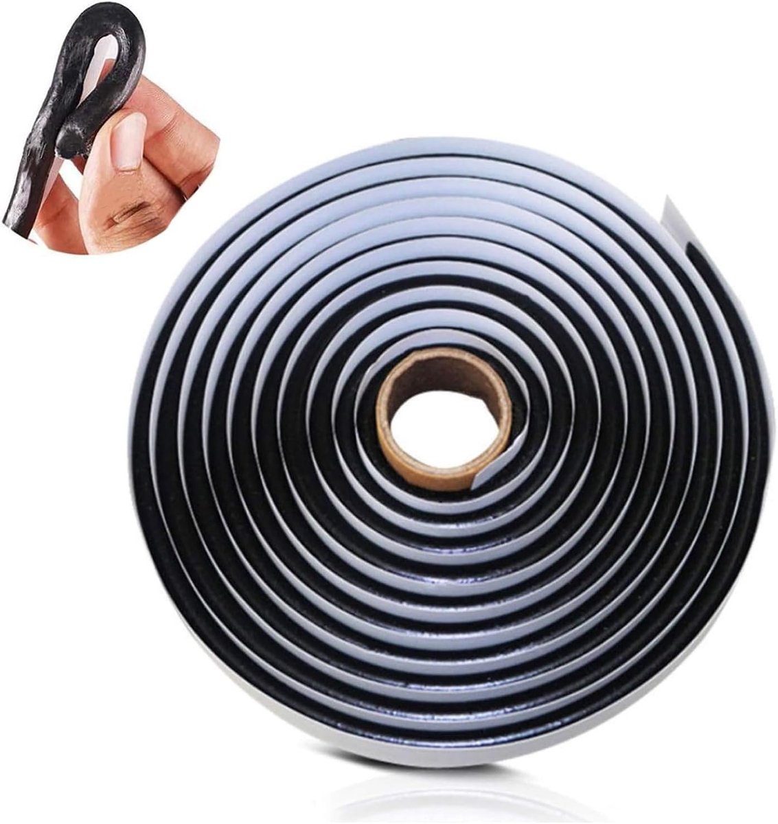Butyl Round Cord (8 mm x 4 m), Self-Adhesive Butyl Cord, Waterproof Repair, Butyl Rubber Adhesive Tape for Sealing Car - ShopVlot