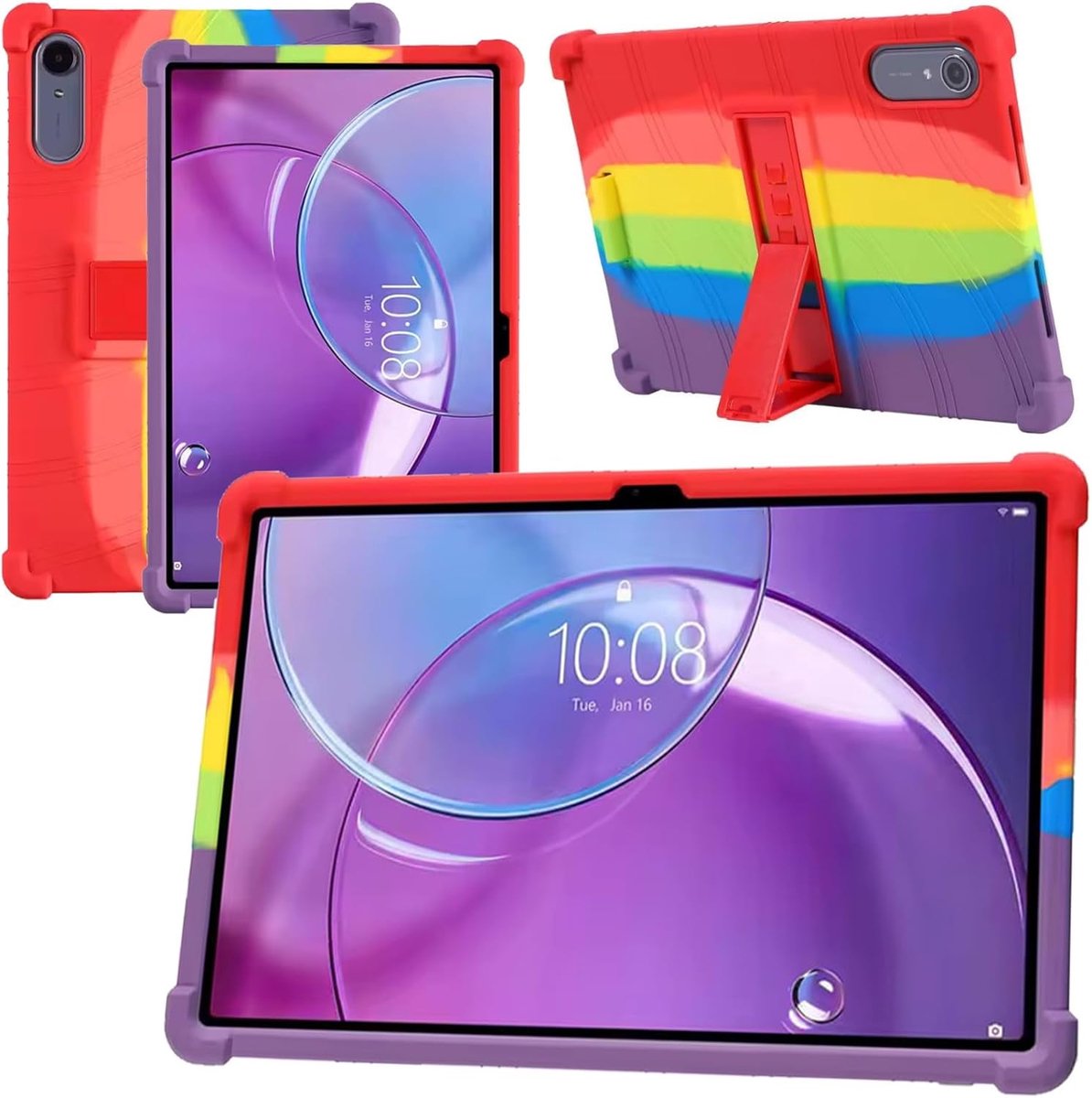 Beschermhoes voor Lenovo Idea Tab Pro Gen 2 (33 cm (13 inch), stootvaste beschermhoes met standaard, zachte - ShopVlot