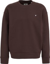WE Fashion Heren relaxed fit sweater van interlock met embroidery