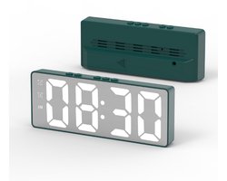 Lumivéra® - Digitale Wekker - Digitale Klok - Wekkers voor Kinderen & Volwassenen - Reiswekker - Slaapkamer - Led Wekkers Digitaal - Alarmklok - Groen