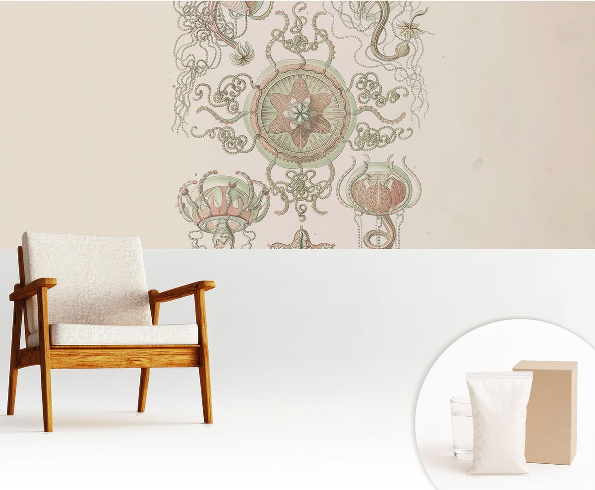 Wallfluent Fotobehang - Beige Vliesbehang - 250x104 cm - Onderwaterwereld Muurschildering - Gang behang Deel - Fotobehang Vlies - Slaapkamer behang