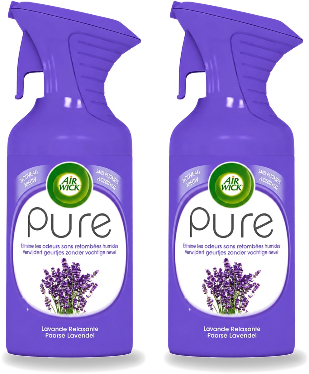 2 x Air Wick - Luchtverfrisser Spray - Paarse Lavendel - 250ml - Voordeelverpakking - 2 stuks