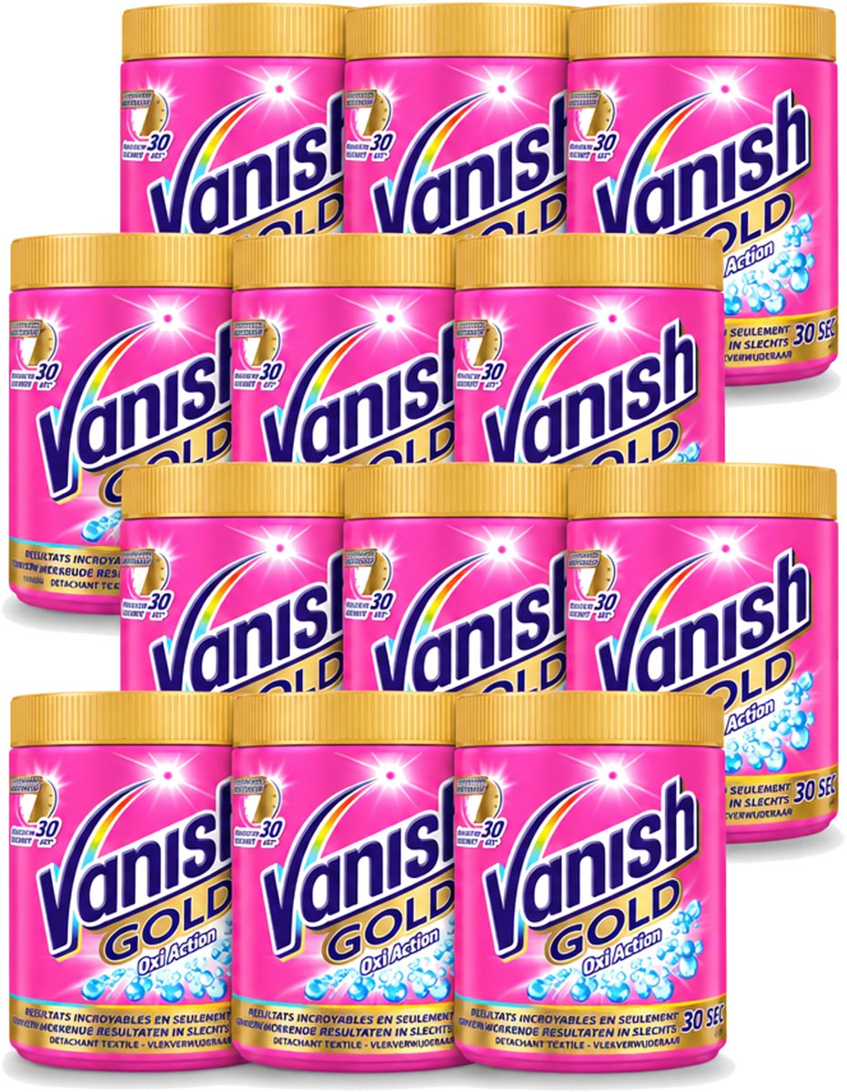 12 x Vanish Gold Oxi Action - Vlekkenverwijderaar Poeder - Gekleurde Was - 1050 Gram - Voordeelverpakking - 12 stuks