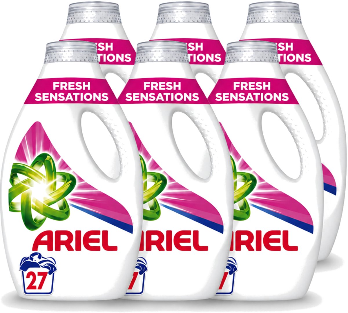 6 x Ariel Original - Fresh Sensations - Vloeibaar Wasmiddel - Witte en Lichtgekleurde Was - 27 Wasbeurten - Voordeelverpakking - 6 stuks