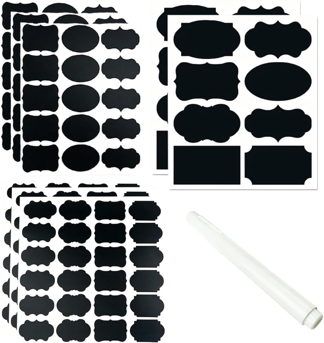 Schoolbordstickers 9 stuks - Zelfklevend - Waterdicht - Perfect voor kruidenetiketten - ShopVlot
