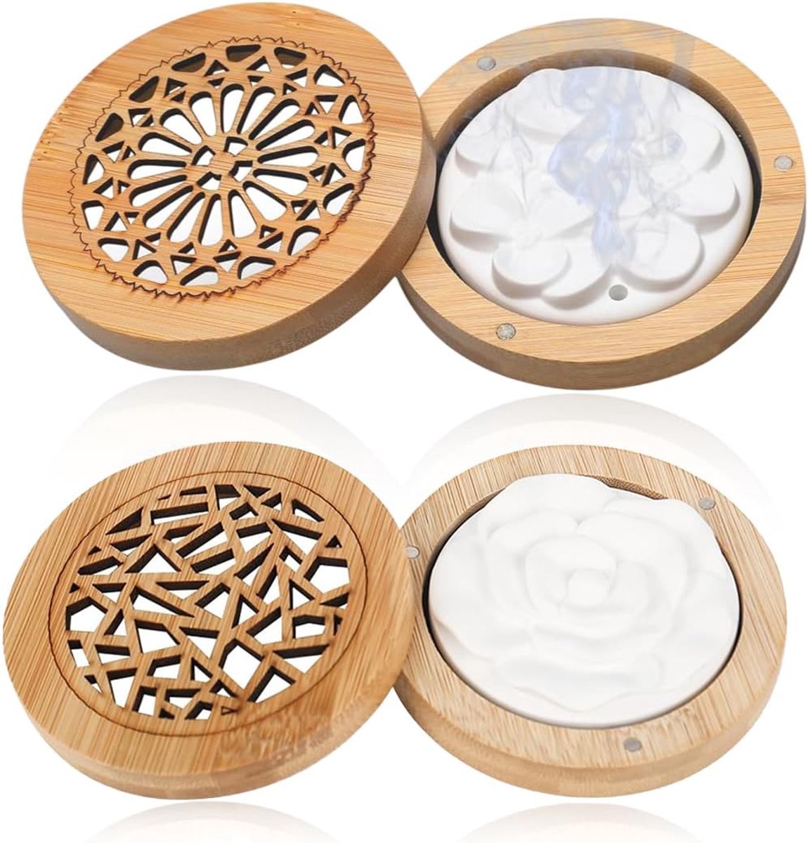 Aroma diffuser pack van 2 - draadloos - voor kantoor, woonkamer en slaapkamer - creëer een ontspannen sfeer - ShopVlot