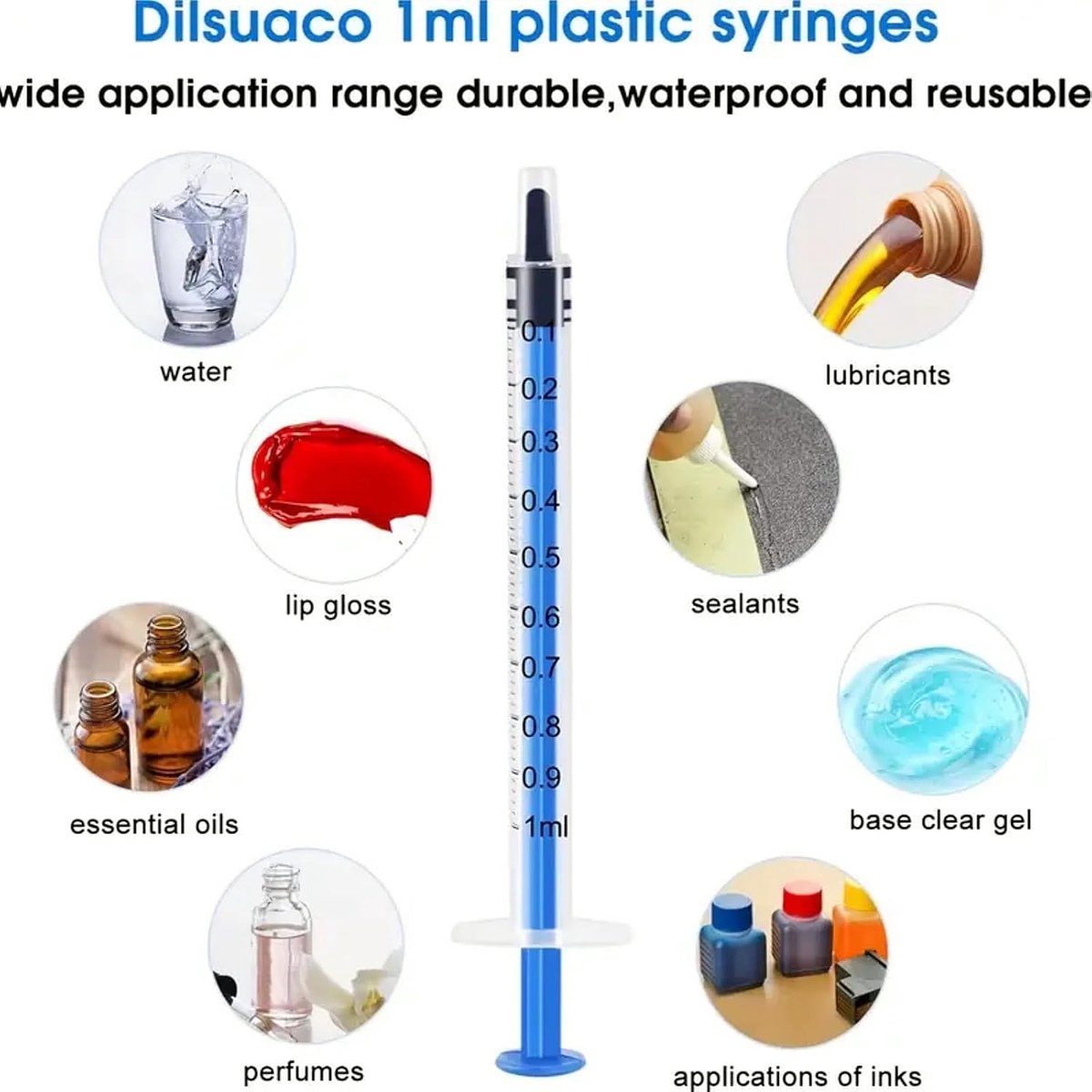 1ml spuiten 30 stuks - wegwerp spuiten zonder naald - met doppen - ideaal voor colostrum oogsten - ShopVlot