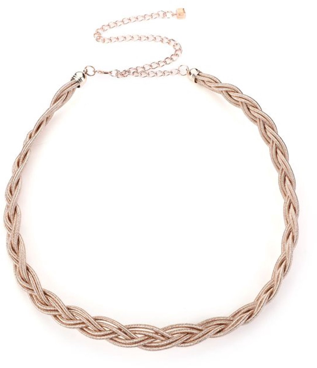 Gevlochten riem metallic - heupriem