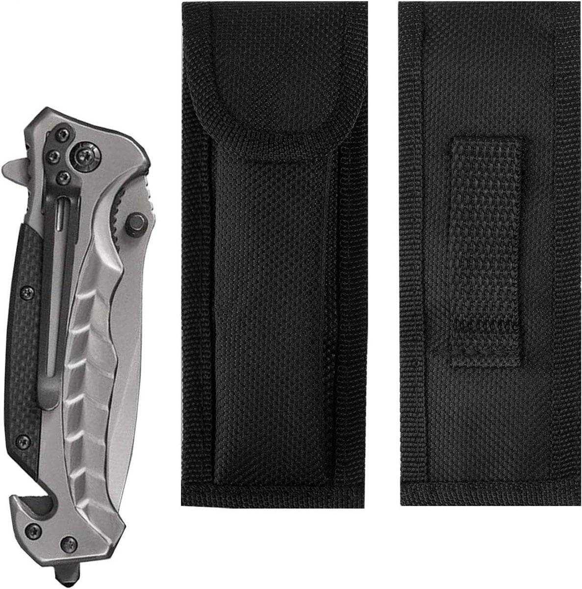 Riem Mes Pouch Nylon Case voor Vouwmes tot 13 cm - Duurzame Schede voor Outdoor Gebruik, Bescherming en Gemak