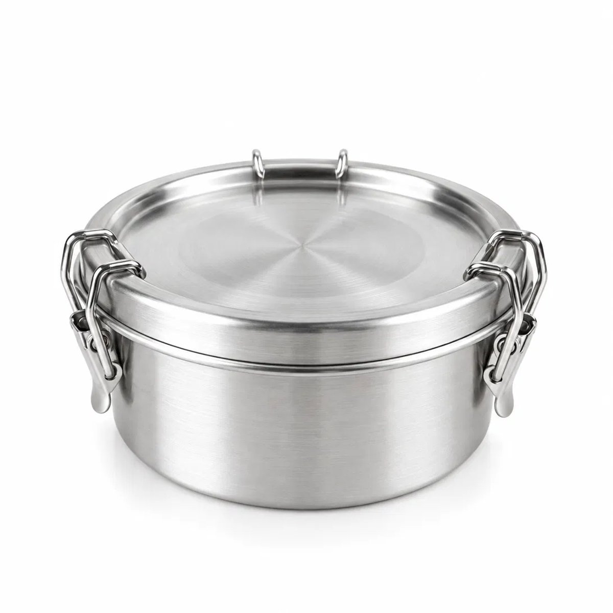 My Green Deal – RVS Ronde Lunchbox 480ml – Duurzame Broodtrommel & Snackbox – Fruitbakje Volwassenen & Kinderen – Meal Prep Bakje – Lekvrij & Herbruikbaar