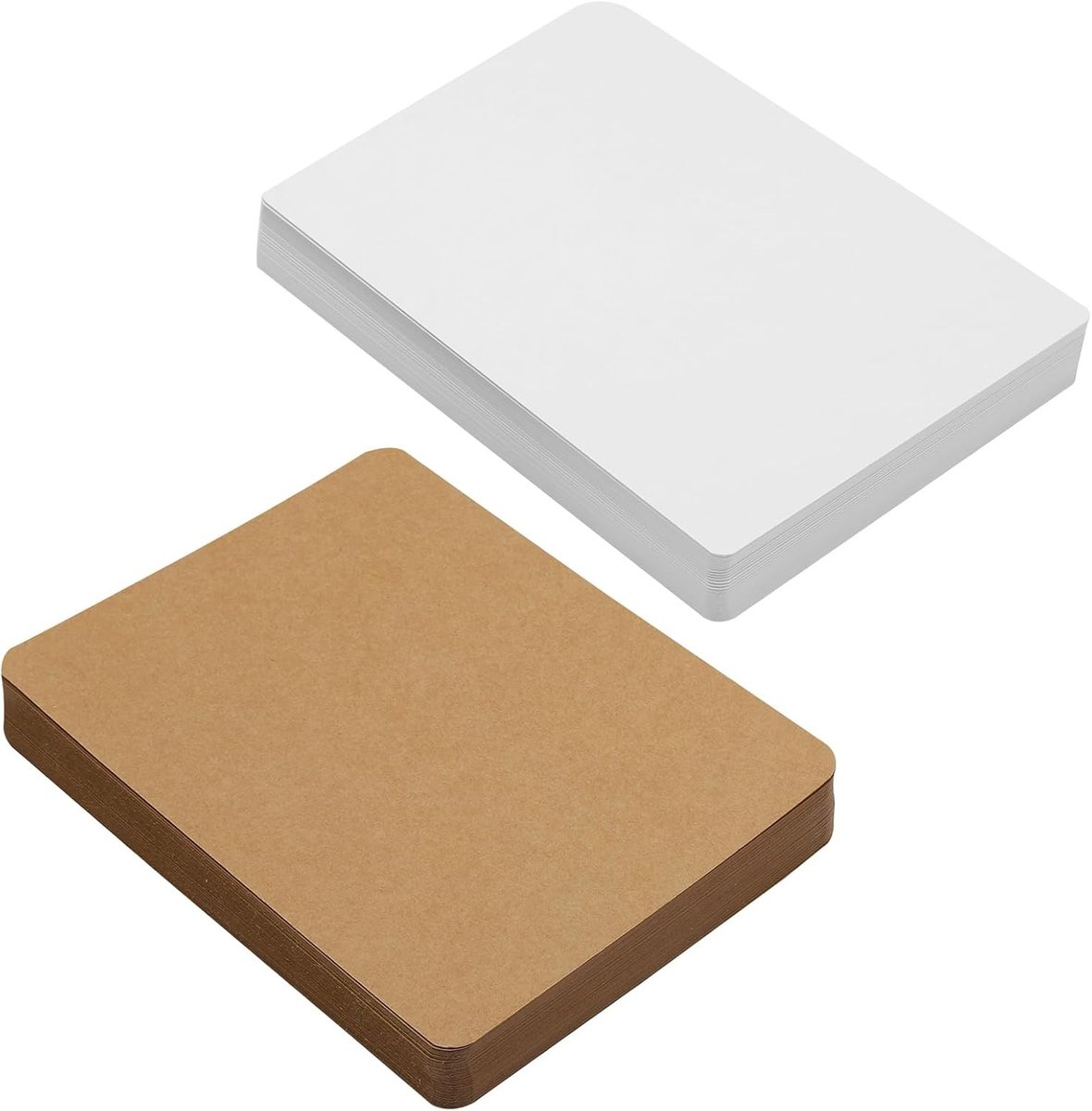 Set van 100 A6 Kraft Papieren Kaarten - 14.8 x 10.5 cm - 300gsm Blanco Postkaarten voor Uitnodigingen, Knutselen en Bedankjes