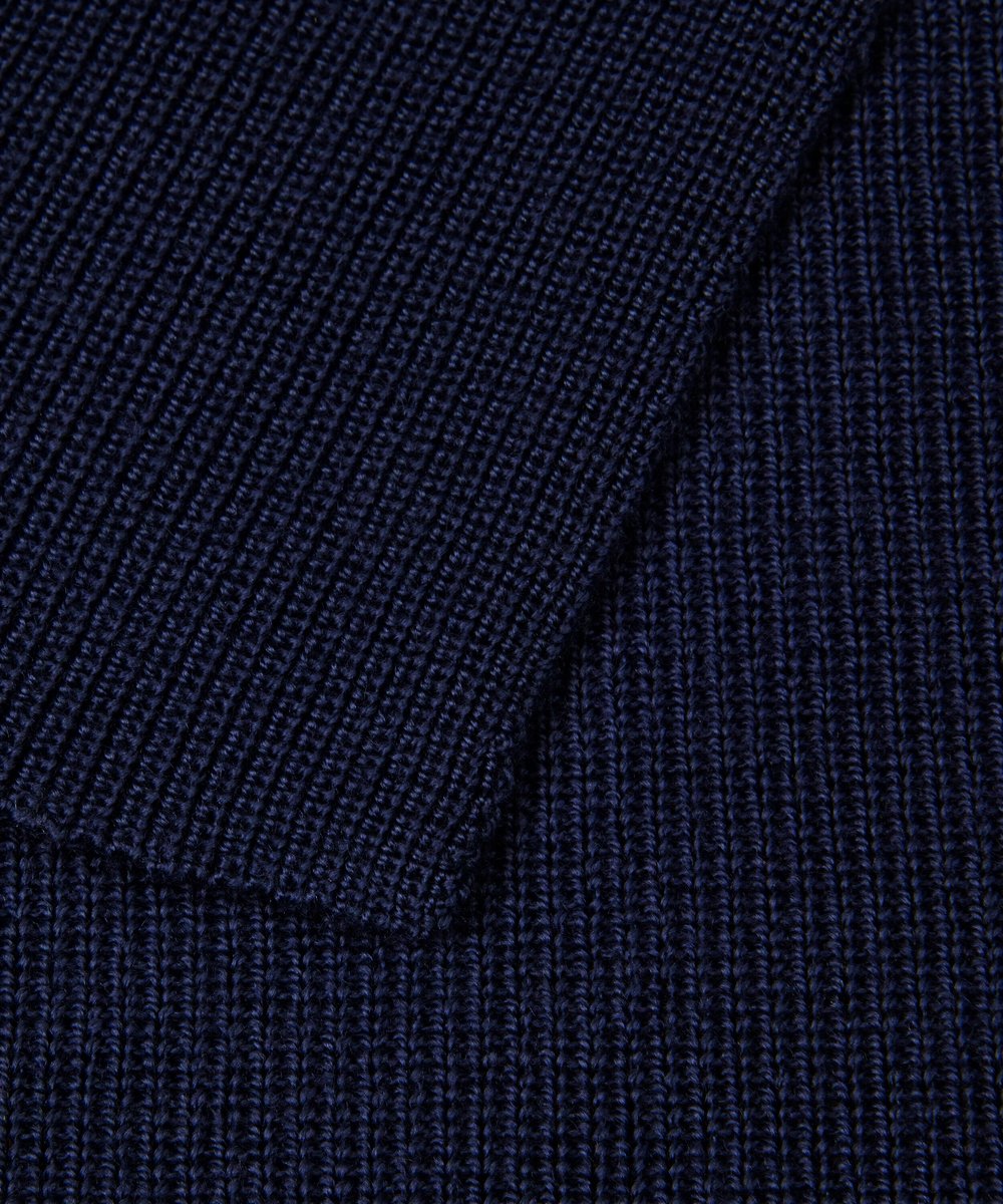 FALKE Scarf Half-Cardigan Merino sneldrogend warm wol wintersjaal unisex blauw - maat ONESIZE