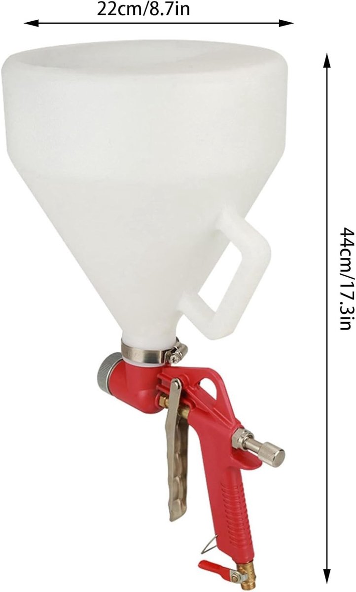 Reinigingspistool voor muren, 6L spuitpistool met BSP1/4 inch aansluiting en 4 mm, 6 mm en 8 mm spuitmonden voor efficiënte schoonmaakklussen