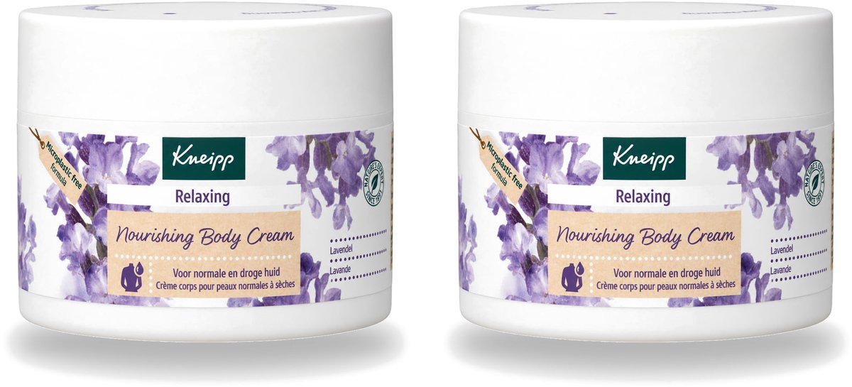 2 x Kneipp - Body crème - Relaxing - Lavendel - Rustgevende geur - 200 ml - Voordeelverpakking - 2 stuks