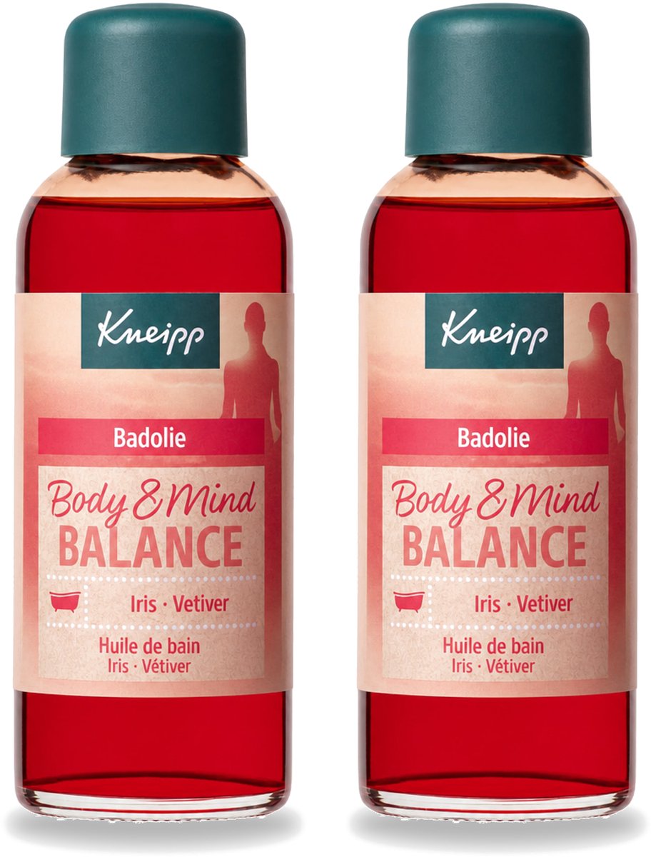 2 x Kneipp - Badolie - Body & Mind Balance - Iris & Vetiver - 100 ml - Voordeelverpakking - 2 stuks