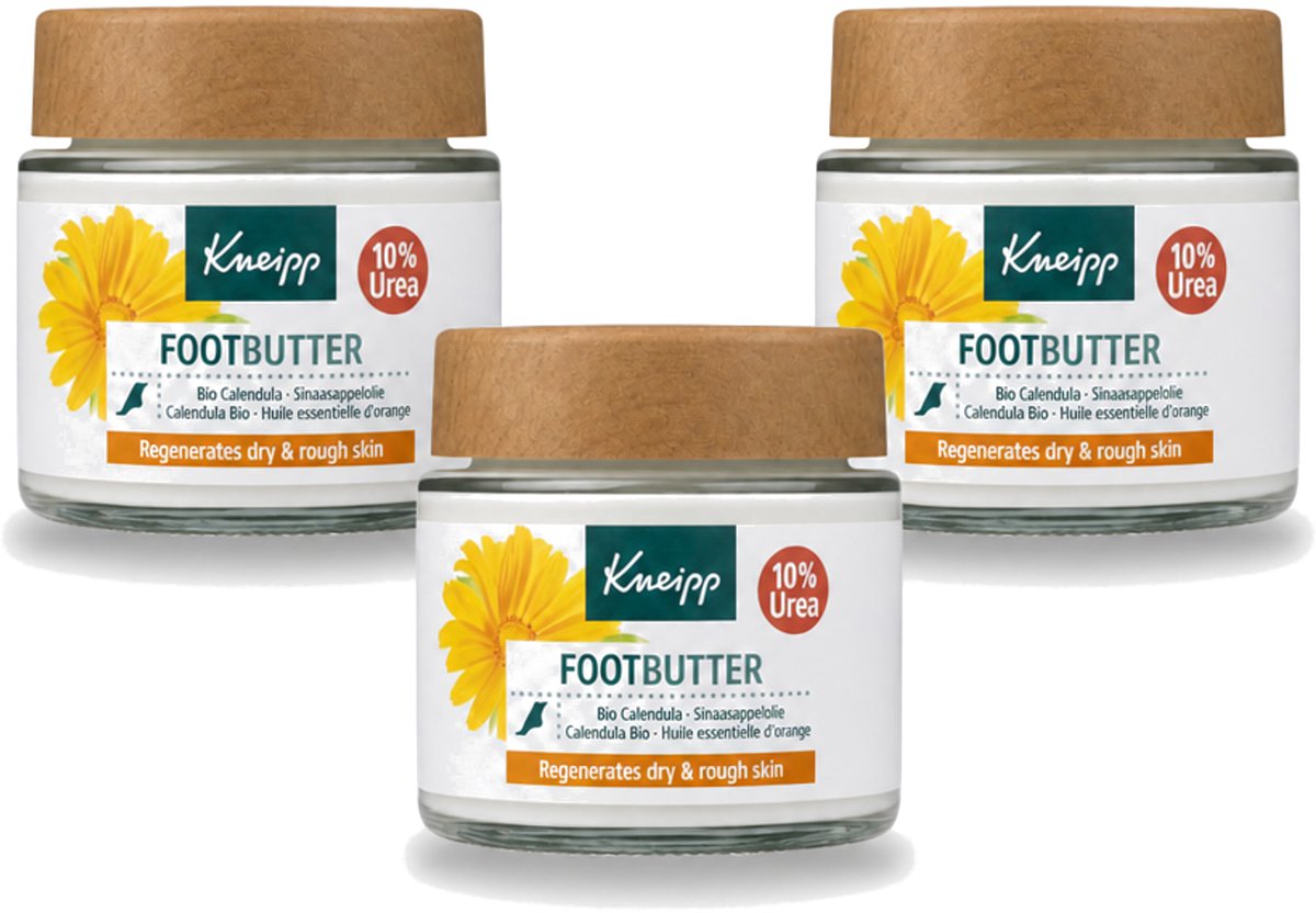 3 x Kneipp - Voetbutter - Calendula - Met citrusgeur - 100 ml - Bulkverpakking - 3 stuks
