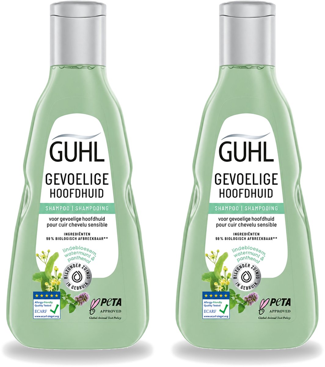 2 x Guhl - Shampoo - Gevoelige Hoofdhuid - 250 ml - Voordeelverpakking - 2 stuks
