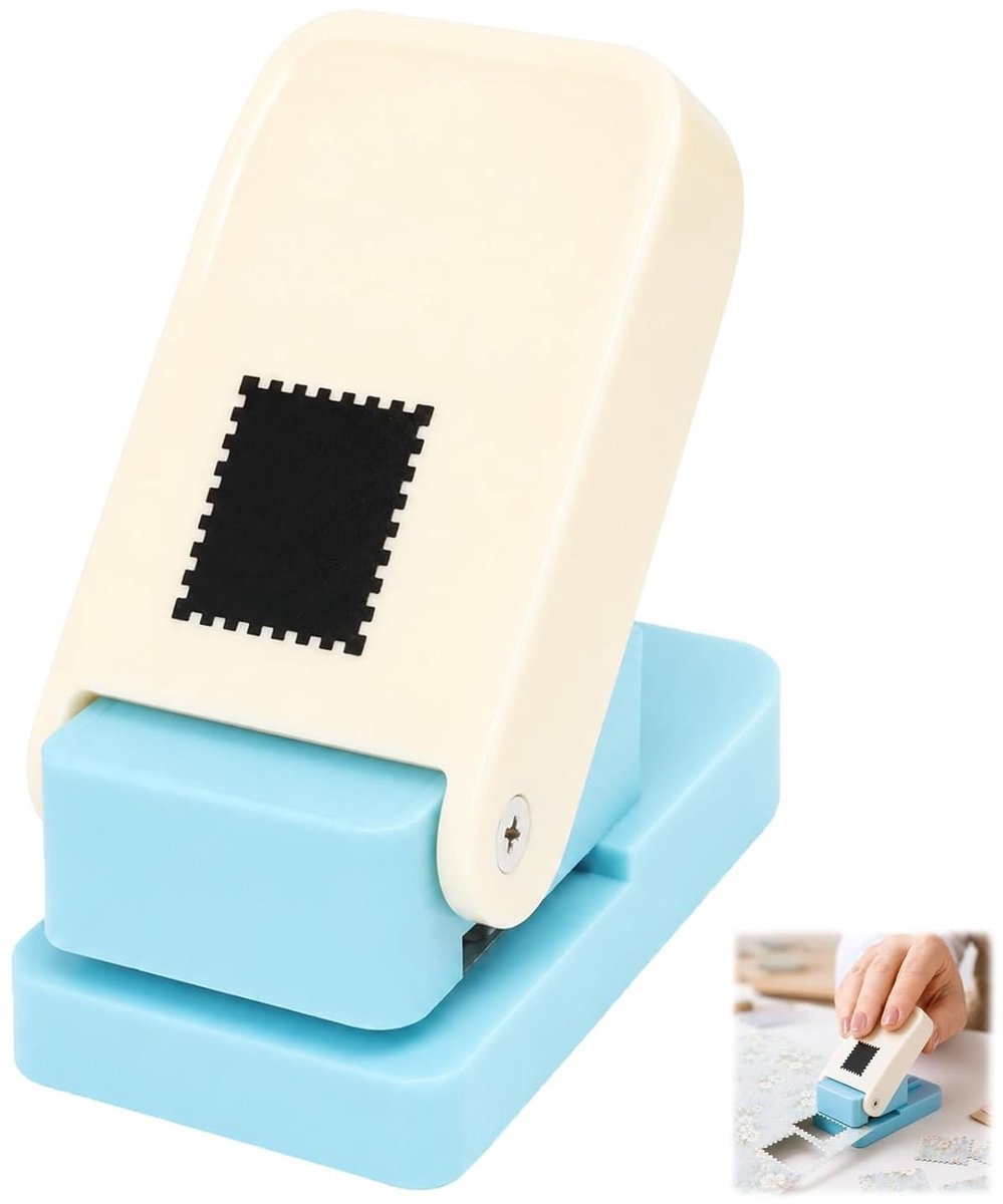Ergonomische rechthoekige perforator voor knutselen, scrapbooking en kaarten maken, 2,5 x 2,1 cm