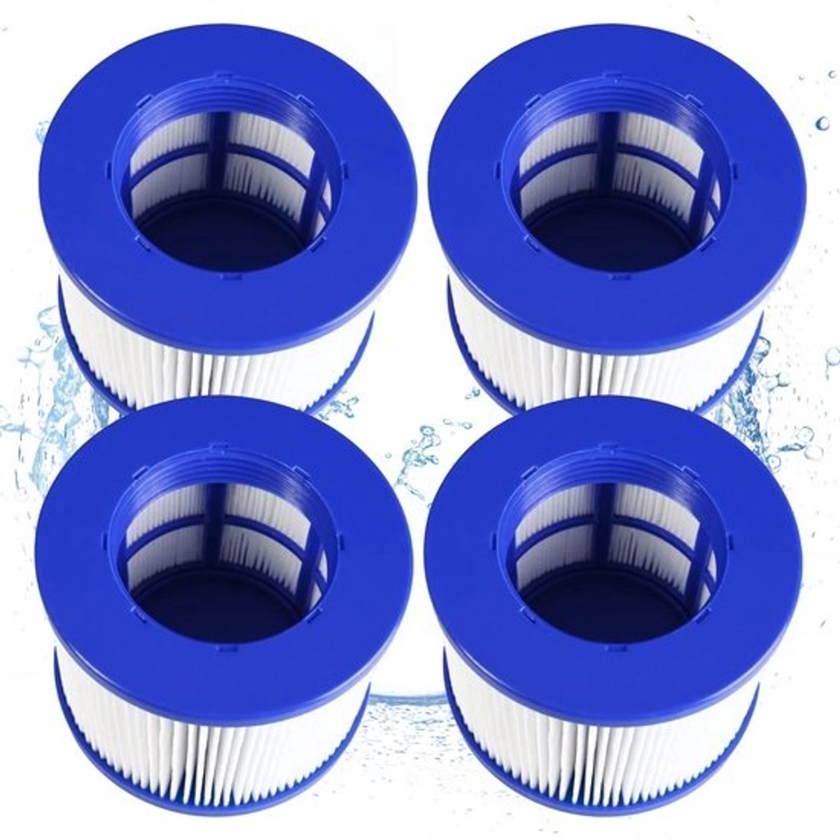 Solidchoice - Filterpatroon voor Opblaasbare Spa, Set van 4 Stuks voor Schone Waterkwaliteit