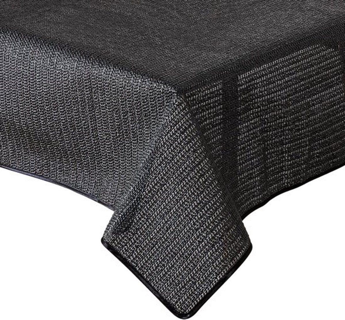 Tafelkleed voor tuintafel - weerbestendig - 1 stuk - zwart - 110 x 140 cm - zacht schuimmateriaal