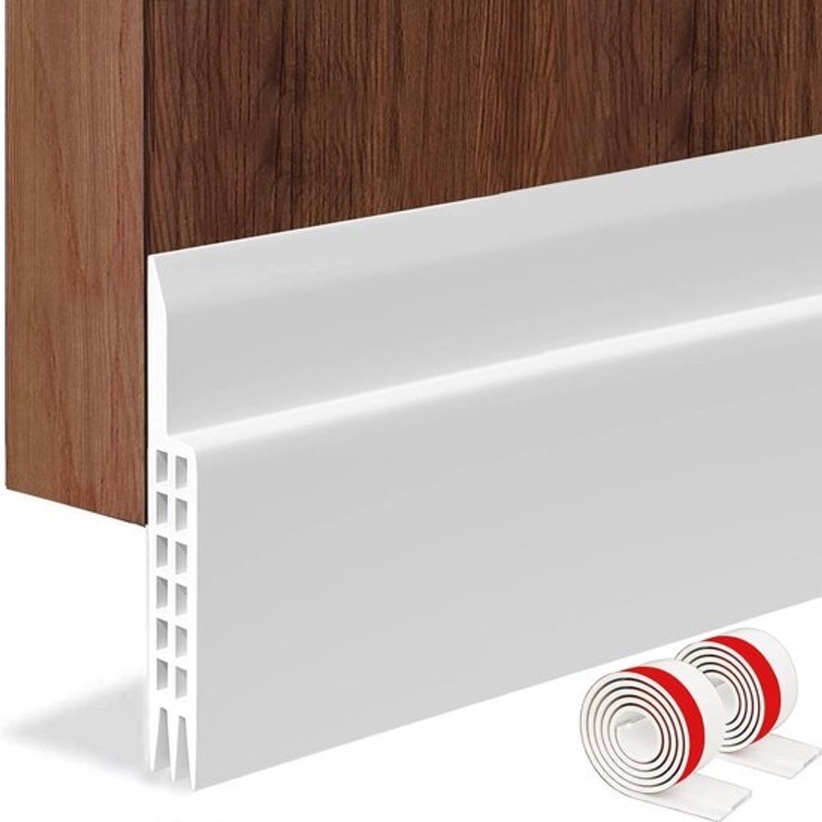 Enorme Gap Deurtochtstopper - 2PACK, Verbrede deurveegafdichting tegen tocht, geluid en ongewenste dieren - Perfect voor binnen- en buitendeuren