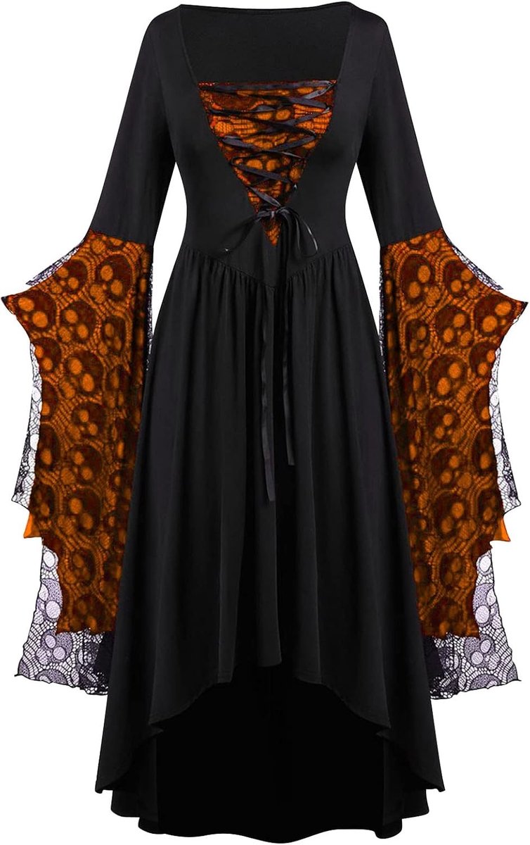 Halloween kostuum barok rococo middeleeuws gothic dames heren volwassenen korset graaf A157