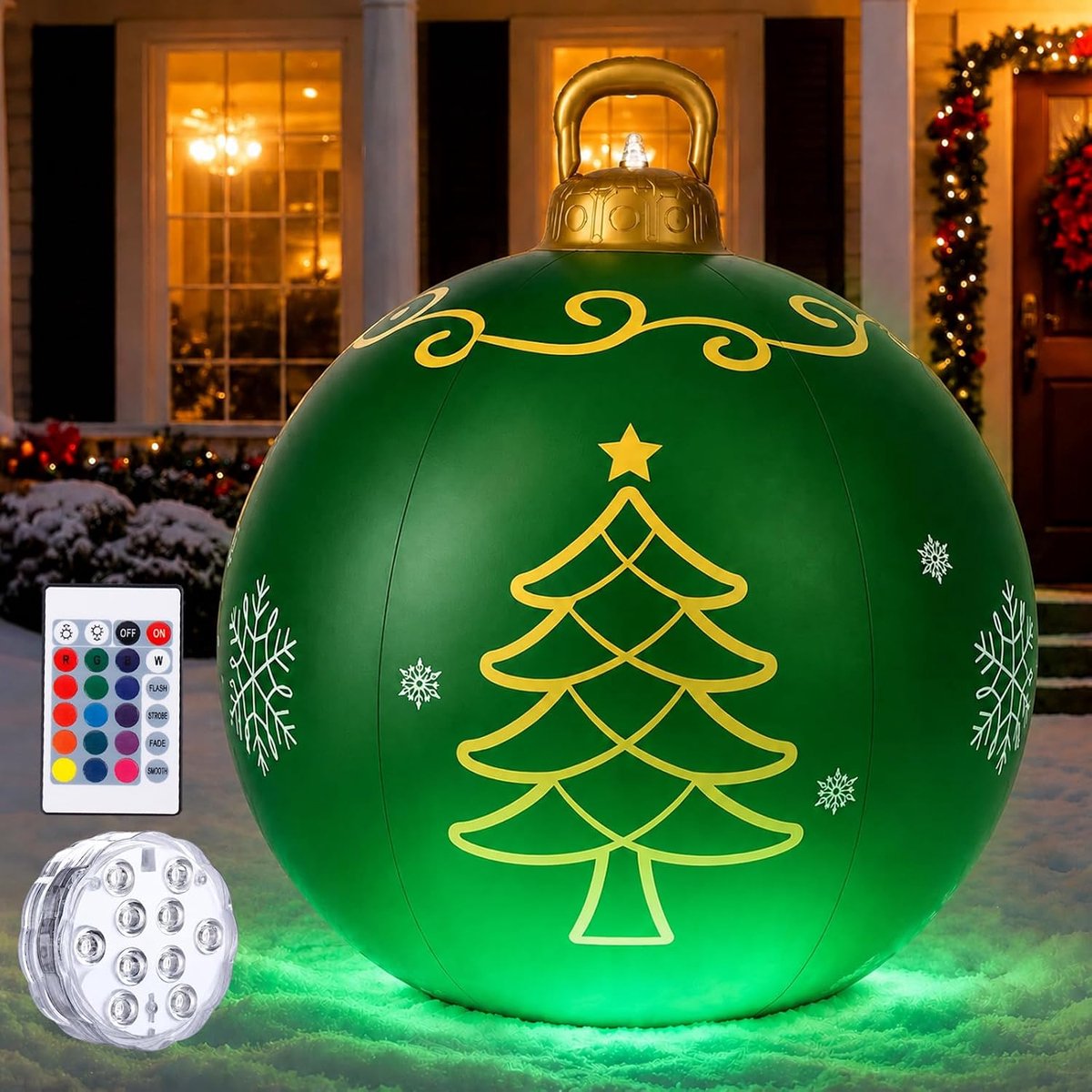 Kerstballen, Gigantische Kerstbal, Opblaasbare PVC Kerstbal, Kerstballen Buitendecoratie Grote Kerstballen Ornamenten Kerstvakantie Decoratie