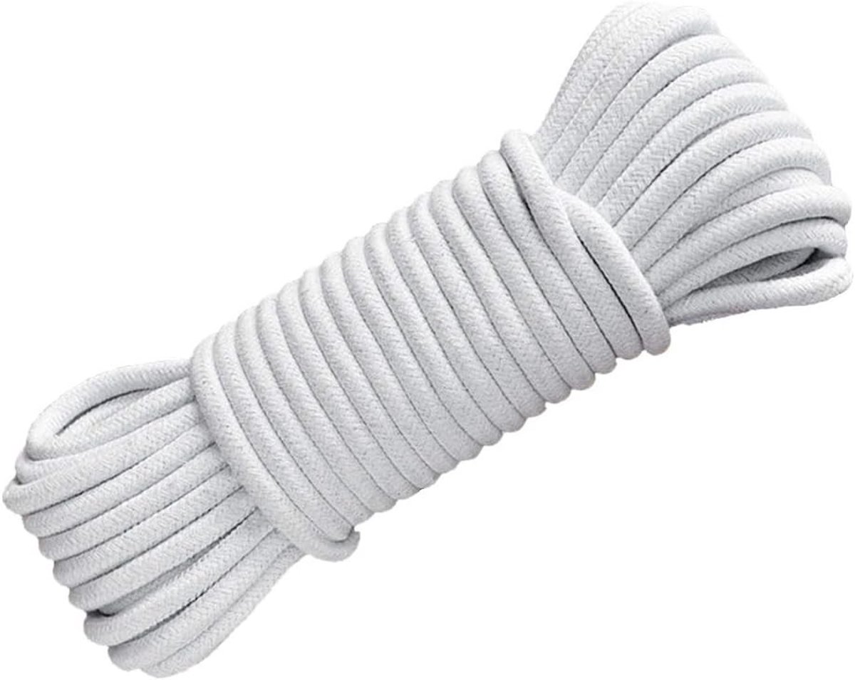 Zelfwaterende Touw voor Planten, Capillaire Trekkoord voor Automatische Bewatering, Katoenen Touw 4 mm x 10 m, Ideaal voor Tuinieren en Hydrocultuur