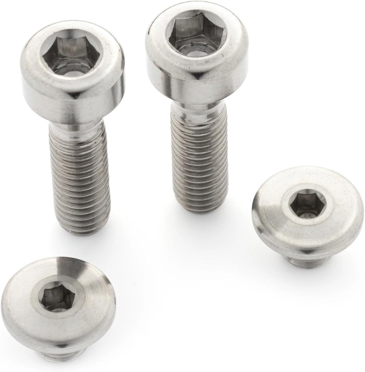 Titanium Remhendel Schroeven Set van 4 M5 voor Shimano XT Remsysteem - Hoogwaardige Schroeven voor Fietsonderdelen en Accessoires